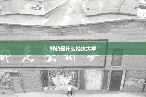 郑航是什么档次大学