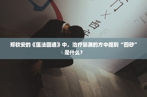 郑钦安的《医法圆通》中，治疗鼻渊的方中提到“四砂”是什么？