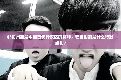 郡和州都是中国古代行政区的称呼，在当时都是什么行政级别？