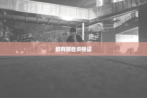 都有哪些资格证