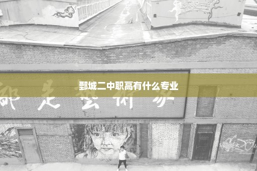 鄄城二中职高有什么专业