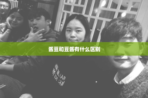 酱豆和豆酱有什么区别