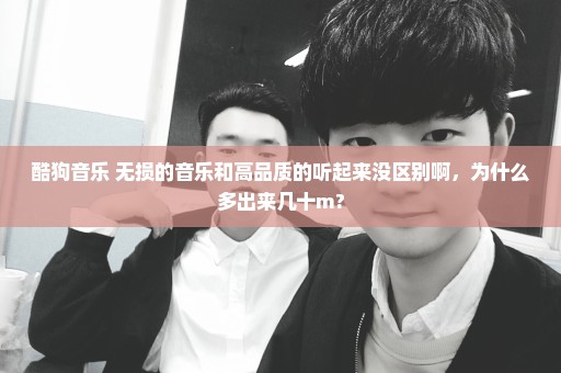 酷狗音乐 无损的音乐和高品质的听起来没区别啊，为什么多出来几十m?