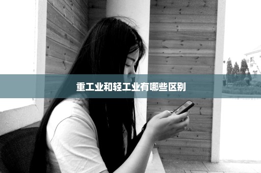 重工业和轻工业有哪些区别