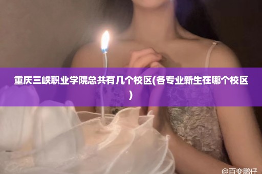 重庆三峡职业学院总共有几个校区(各专业新生在哪个校区)