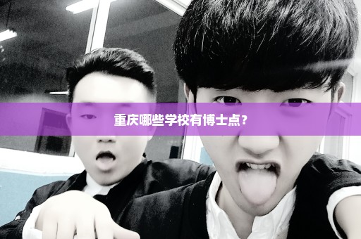 重庆哪些学校有博士点？
