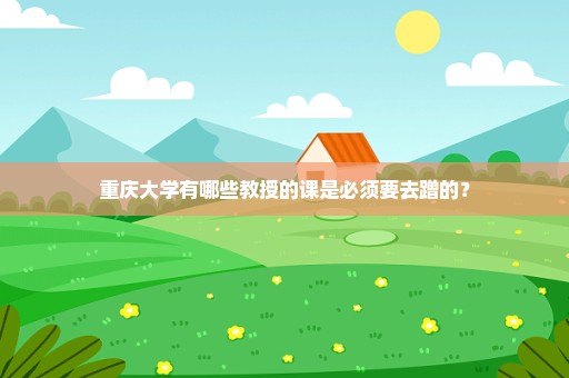 重庆大学有哪些教授的课是必须要去蹭的？
