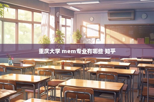 重庆大学 mem专业有哪些 知乎