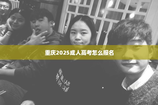 重庆2025成人高考怎么报名