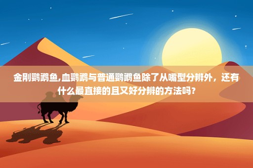 金刚鹦鹉鱼,血鹦鹉与普通鹦鹉鱼除了从嘴型分辨外，还有什么最直接的且又好分辨的方法吗？