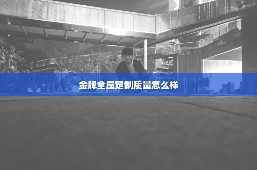 金牌全屋定制质量怎么样