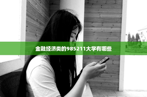 金融经济类的985211大学有哪些