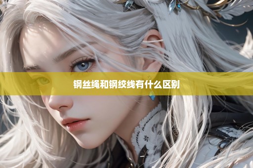 钢丝绳和钢绞线有什么区别