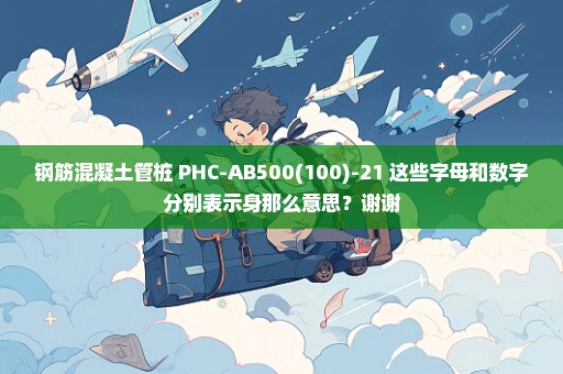 钢筋混凝土管桩 PHC-AB500(100)-21 这些字母和数字分别表示身那么意思？谢谢