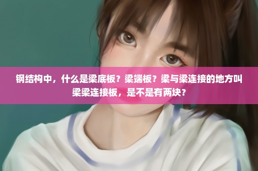 钢结构中，什么是梁底板？梁端板？梁与梁连接的地方叫梁梁连接板，是不是有两块？