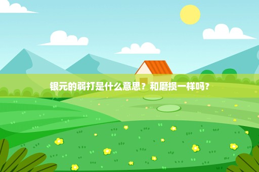 银元的弱打是什么意思？和磨损一样吗？