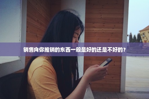 销售向你推销的东西一般是好的还是不好的？