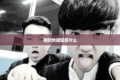 错的快捷键是什么