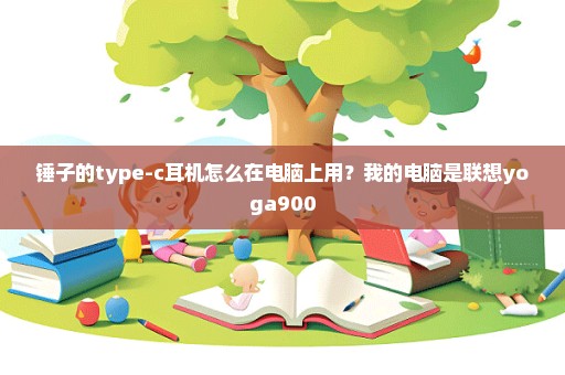 锤子的type-c耳机怎么在电脑上用？我的电脑是联想yoga900