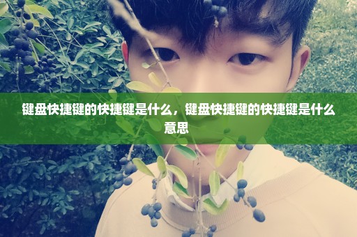 键盘快捷键的快捷键是什么，键盘快捷键的快捷键是什么意思 