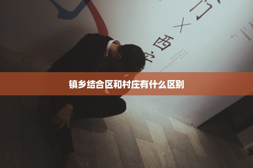 镇乡结合区和村庄有什么区别