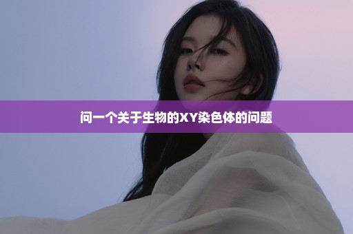 问一个关于生物的XY染色体的问题