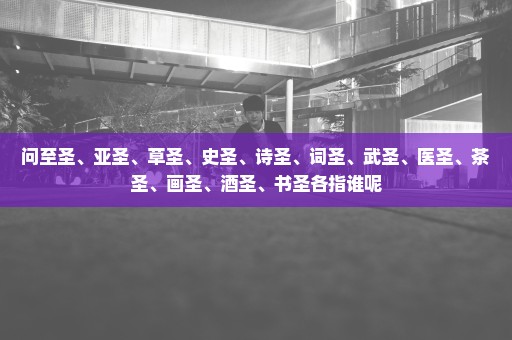 问至圣、亚圣、草圣、史圣、诗圣、词圣、武圣、医圣、茶圣、画圣、酒圣、书圣各指谁呢