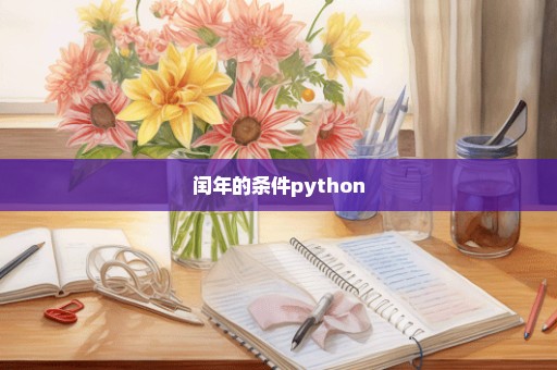 闰年的条件python