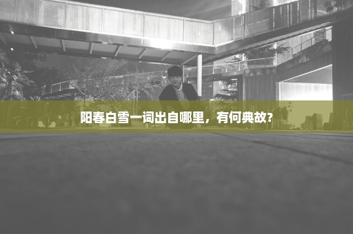 阳春白雪一词出自哪里，有何典故？