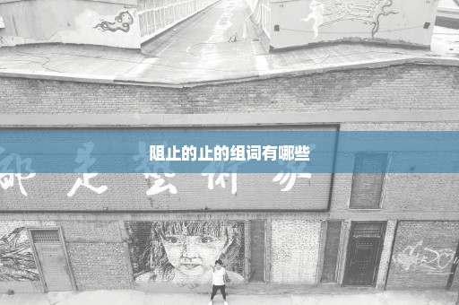 阻止的止的组词有哪些