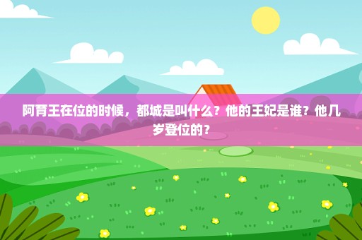 阿育王在位的时候，都城是叫什么？他的王妃是谁？他几岁登位的？