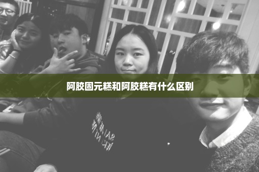 阿胶固元糕和阿胶糕有什么区别