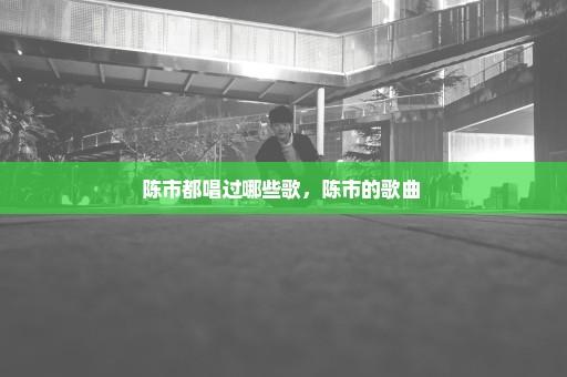 陈市都唱过哪些歌，陈市的歌曲 