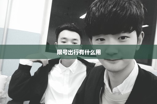 限号出行有什么用