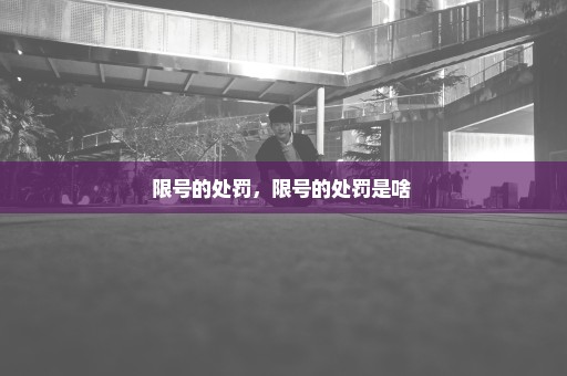 限号的处罚，限号的处罚是啥 