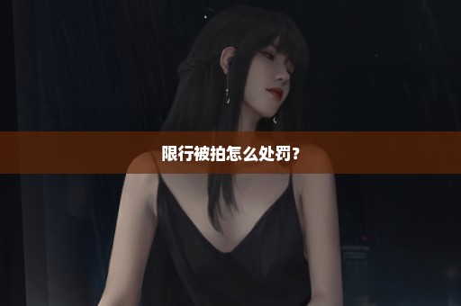 限行被拍怎么处罚？