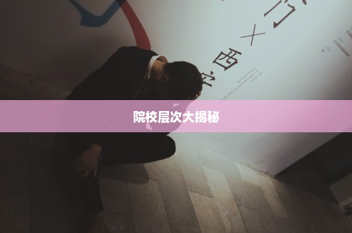 院校层次大揭秘