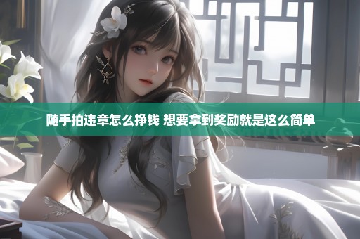 随手拍违章怎么挣钱 想要拿到奖励就是这么简单