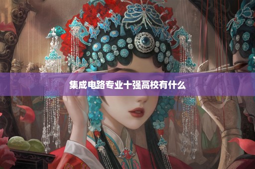集成电路专业十强高校有什么