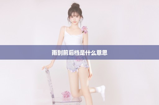 雨刮前后档是什么意思