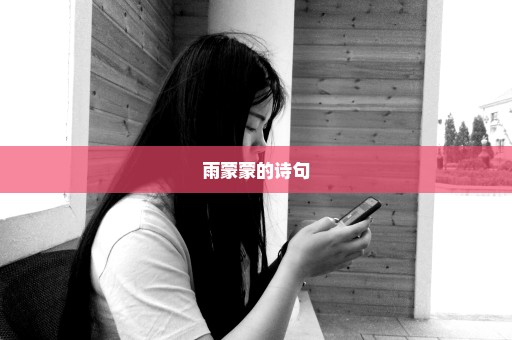 雨蒙蒙的诗句