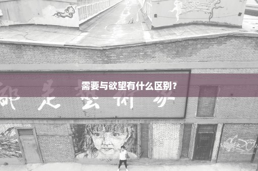 需要与欲望有什么区别？