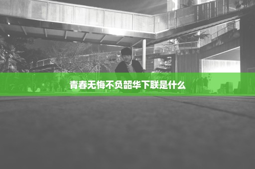 青春无悔不负韶华下联是什么