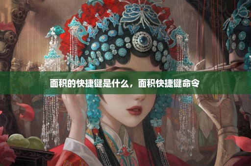 面积的快捷键是什么，面积快捷键命令 