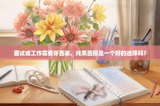 面试或工作需要穿西装，纯黑西服是一个好的选择吗？