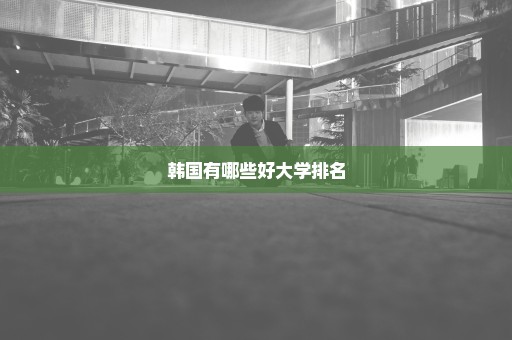 韩国有哪些好大学排名
