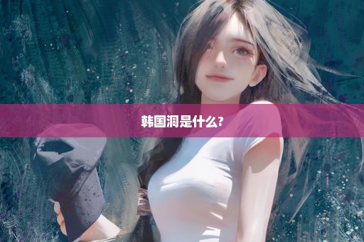 韩国洞是什么?