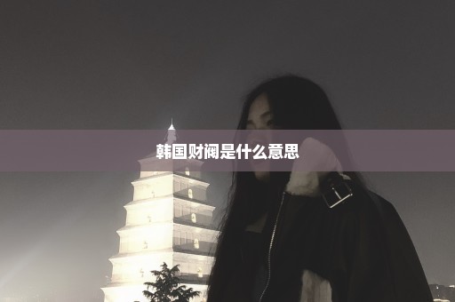 韩国财阀是什么意思