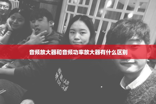 音频放大器和音频功率放大器有什么区别