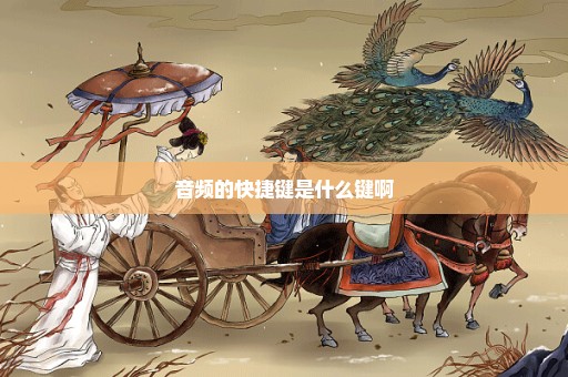 音频的快捷键是什么键啊